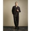 Wide Fit Twill Trousers in Brown