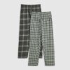 Woven Bottoms Pack of 2 Loungewear Set in Green