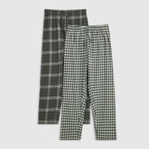 Woven Bottoms Pack of 2 Loungewear Set in Green