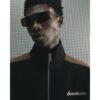 Zip Through Corduroy Sweatshirt in Black